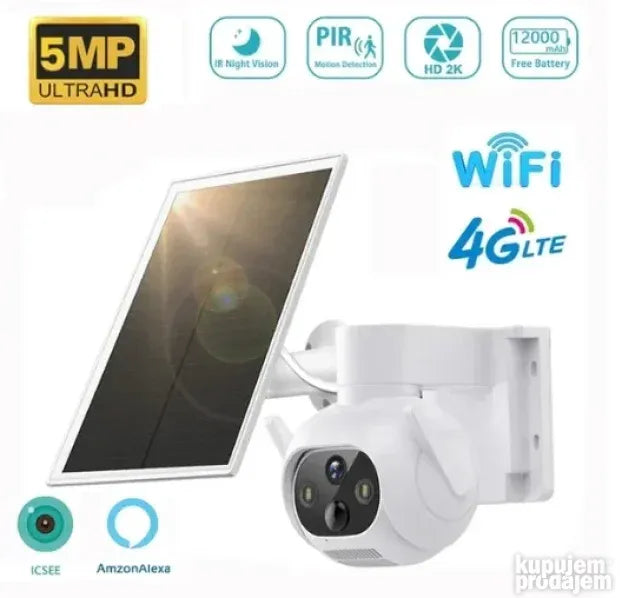 Solarna wifi kamera sa sim karticom 4g mreze