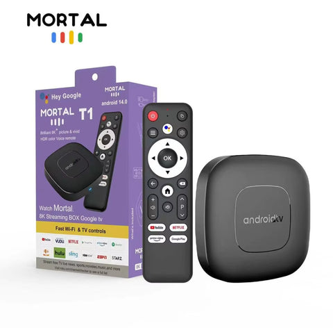Android Tv Box Mortal T1 4k HD Android 14 2G/16G