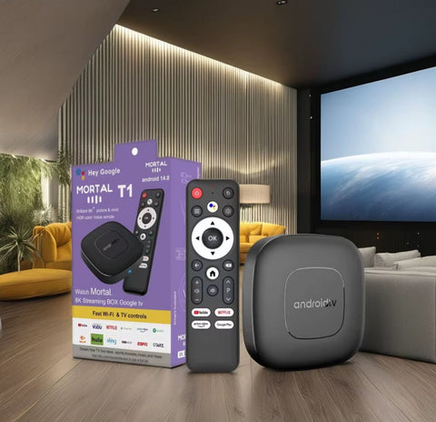 Android Tv Box Mortal T1 4k HD Android 14 2G/16G