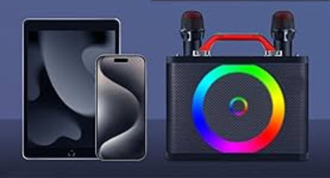 Bluetooth karaoke masina dual Y-12 sa 2 mikrofona