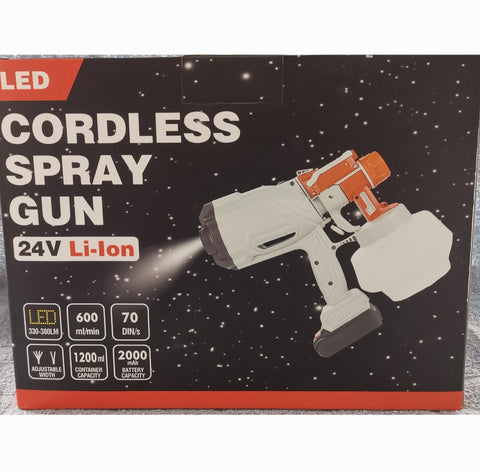 Aku pištolj sa led svetlom za farbanje 24v